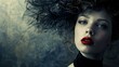 © Mas - Beautiful brunette girl with perfect makeup and red lips
