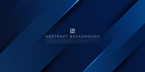 Abstract dark blue gradient background with futuristic overlap design. Blue background with shadows. Abstract background texture design, poster, banner blue background. Eps10 Vector