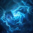 © furyon - cosmic nebula of swirling blue particles deep space background