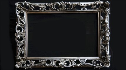 Sticker - Antique Silver Picture Frame with Clipping Path both sides