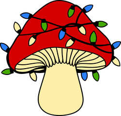 Wall Mural - Christmas Mushroom