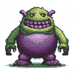 Wall Mural - a pixel art picture of a monster