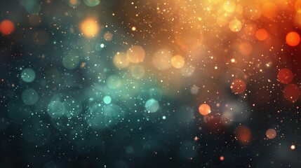 Abstract bokeh light particles forming a colorful pattern
