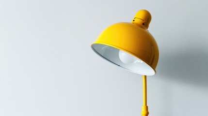 Wall Mural - Yellow lamp against white backdrop