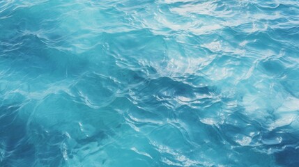 Poster - Bright turquoise sea water with gentle movement and natural light
