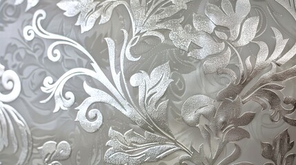 Canvas Print - silver pattern wallpaper