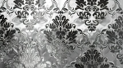 Canvas Print - silver pattern wallpaper