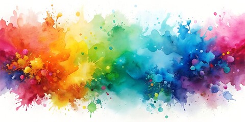 Wall Mural - abstract watercolour background with splashes AI Generative