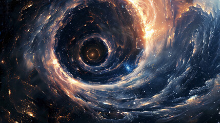 spiral galaxy with starry light, featuring stars and the milky way galaxy. this sci-fi space wallpap