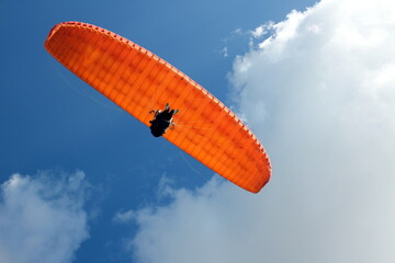 Wall Mural - Flying on a wing over the Mediterranean Sea