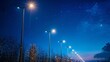 © Nataliya - long night street with modern LED street lights