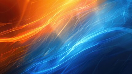 Poster - Blue and orange light background texture overlay, creating a vibrant and dynamic visual for designs