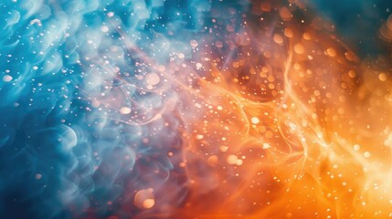 Poster - Blue and orange light background texture overlay, creating a vibrant and dynamic visual for designs