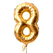 © Oksana - Number 8 foil golden balloon isolated on white background