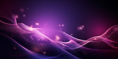 Poster - Background with light lines and dots in the shape of waves. A background with a technology style and vector graphics. Network connections are in the top right corner with a futuristic design.