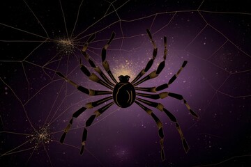 spider on a web made by midjourney
