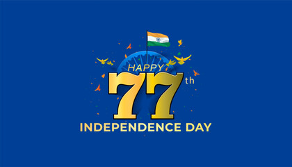 Wall Mural - Happy independence day India. 3d letter with Indian flag. vector illustration design.