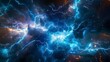 © Farid - Blue glowing plasma lightning.