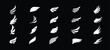 © laias - Set of white wing icons. Wings badges. Collection wings badges. Vector illustration.