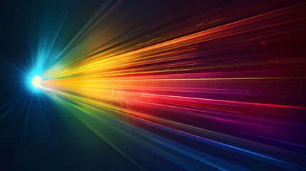 Wall Mural - Abstract background with colorful glowing lines