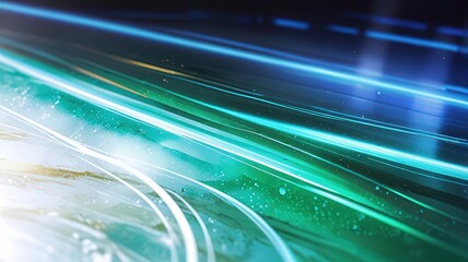Aufkleber - Abstract blue green background with rays