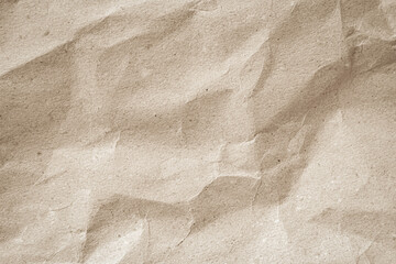 Wall Mural - Crumpled brown paper texture. Abstract background and texture for design.