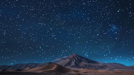 a breathtaking view of the starry night sky over mountains in the bolivian desert, showcasing the va