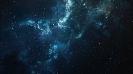 Wall Mural - an awe-inspiring view of the universe with stars, featuring vibrant and deep blue colors, creating a