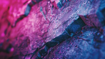 Poster - A close-up shot of a vibrant purple and blue wall with textured surface