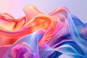 Poster - A vibrant piece of fabric with blurred background, ideal for designs and crafts