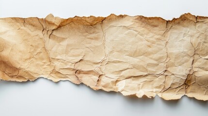 Sticker - Aged brown paper against a white backdrop