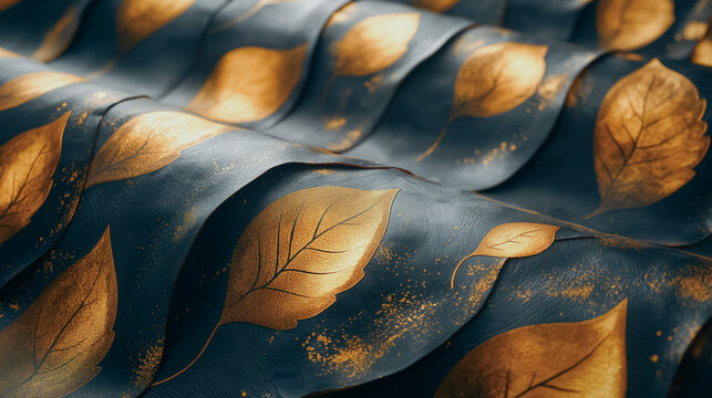 Luxurious edition - seamless background, wallpaper in anthracite and gold for roof, wall, shingle, shed.