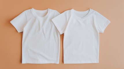 Poster - White t-shirts against a vibrant orange background