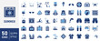 © ARIF MIFTAHUL ANWAR - Summer, vacation, beach elements icon set. Glyph icons collection. Vector illustration.