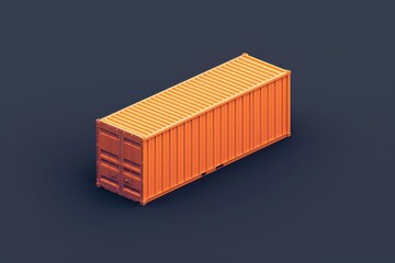 Poster - A bright orange container sits atop a dark black surface, waiting for its contents to be filled