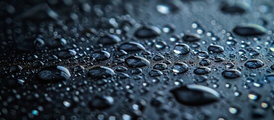 Poster - Water Droplets on a Dark Surface