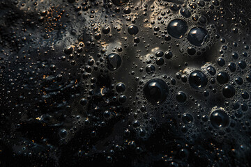 Wall Mural - Water and bubbles are dark and black.