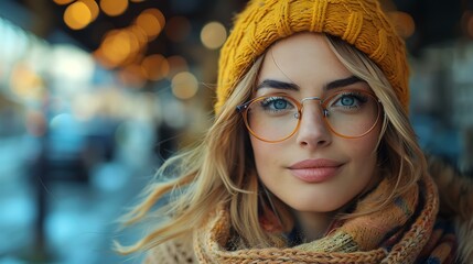 A stylish woman walking down a city street