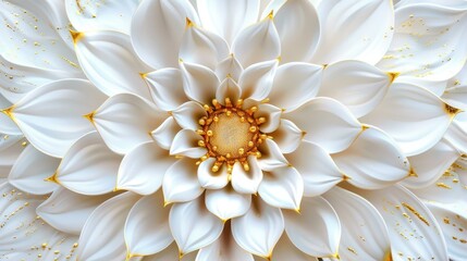 Poster - Close-up of a single white flower sitting on a table, simple and elegant composition
