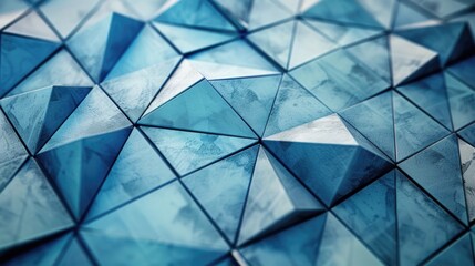 Aufkleber - Close-up shot of a blue tile surface with intricate designs and patterns