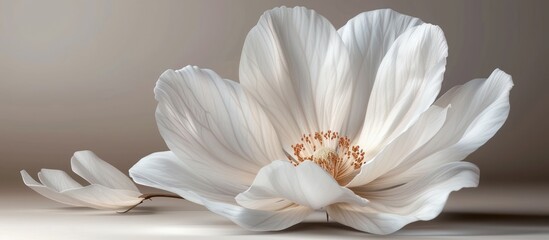 Sticker - Delicate White Flower with Soft Petals