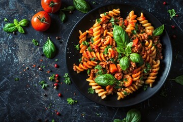 Wall Mural - Pasta with Tomato and Basil