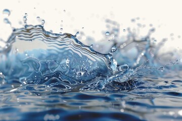 Poster - A close-up view of a water splash on the surface of a body of water