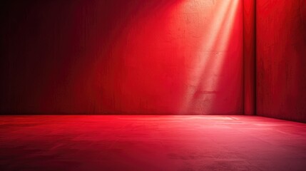 Wall Mural - Spotlit Red Empty Room Background