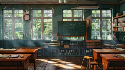 Poster - Classroom ready for teaching