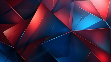 3d rendering of red and blue abstract geometric background. Scene for advertising, technology, showcase, banner, game, sport, cosmetic, business, metaverse. Sci-Fi Illustration. Product display