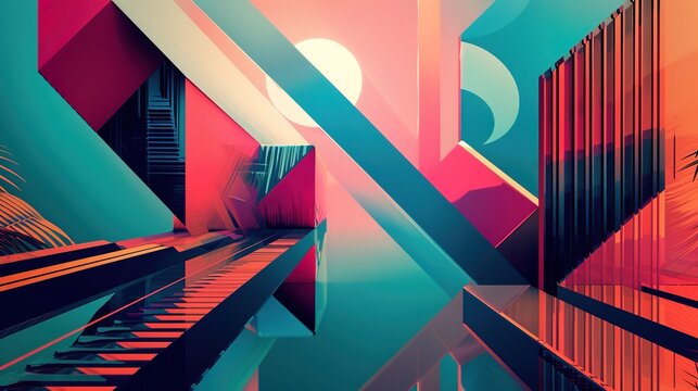 Geometric shape wallpaper