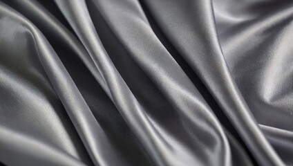 Soft and luxurious white-gray satin texture, silver fabric silk background with natural patterns