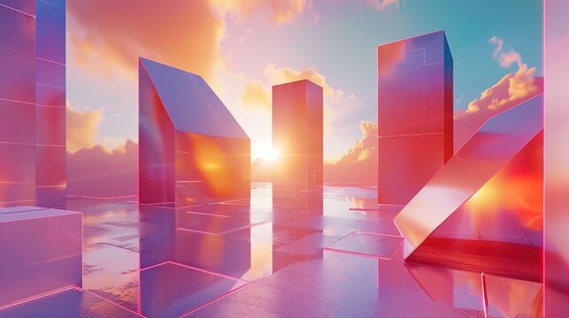 Geometric shape wallpaper
