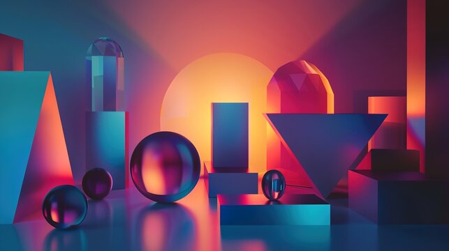 Geometric shape wallpaper